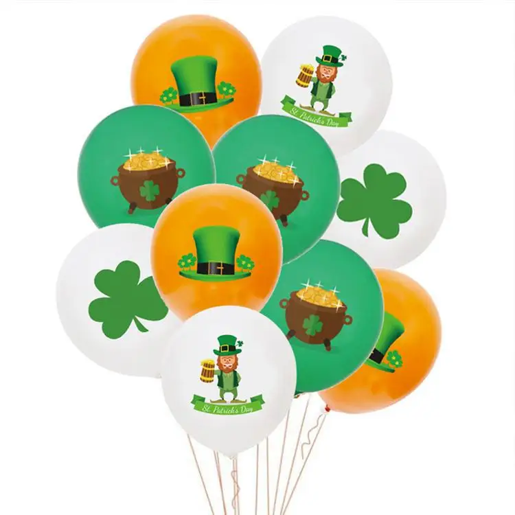 
St Patricks Day Balloon Set 12 inch Party Latex Balloons Supplies Decoration Kit New Year Party Photo Props Christmas 