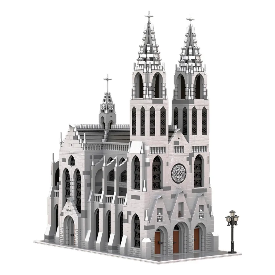 MOC-148170 Gothic Cathedral architecture Building Block Assembly Model DIY Brick Toys Children Gift 3997PCS