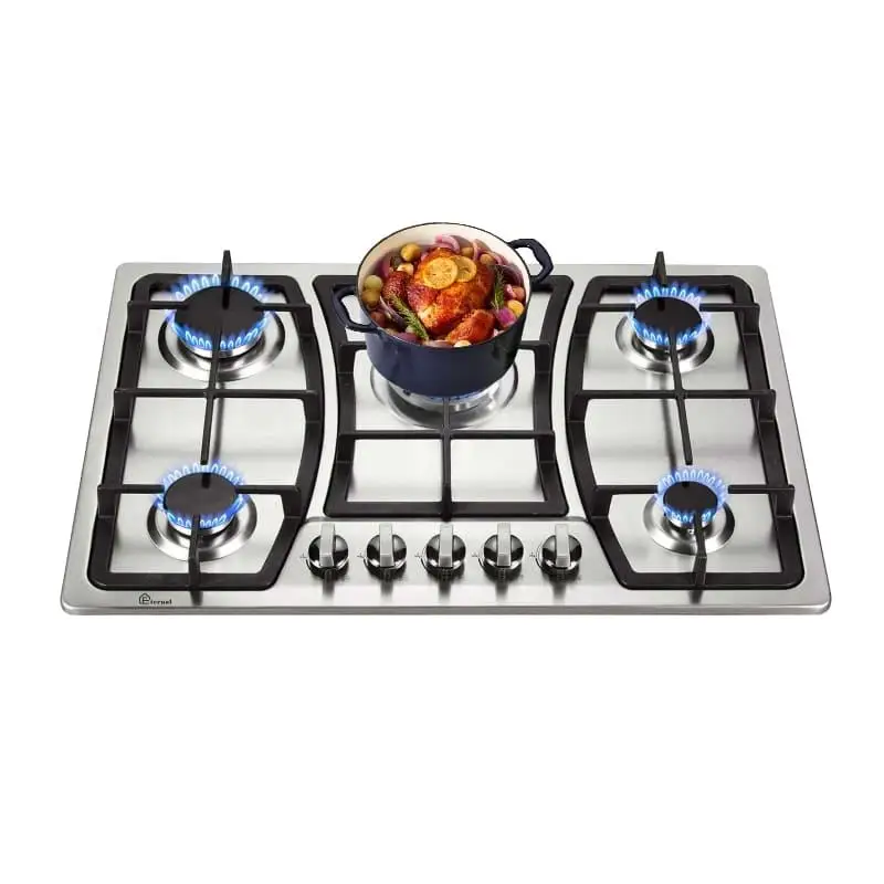 Газовая плита из нержавеющей стали с 5 конфорками бытовая техника 3 Встроенная встроенная 2 кухонные столешницы