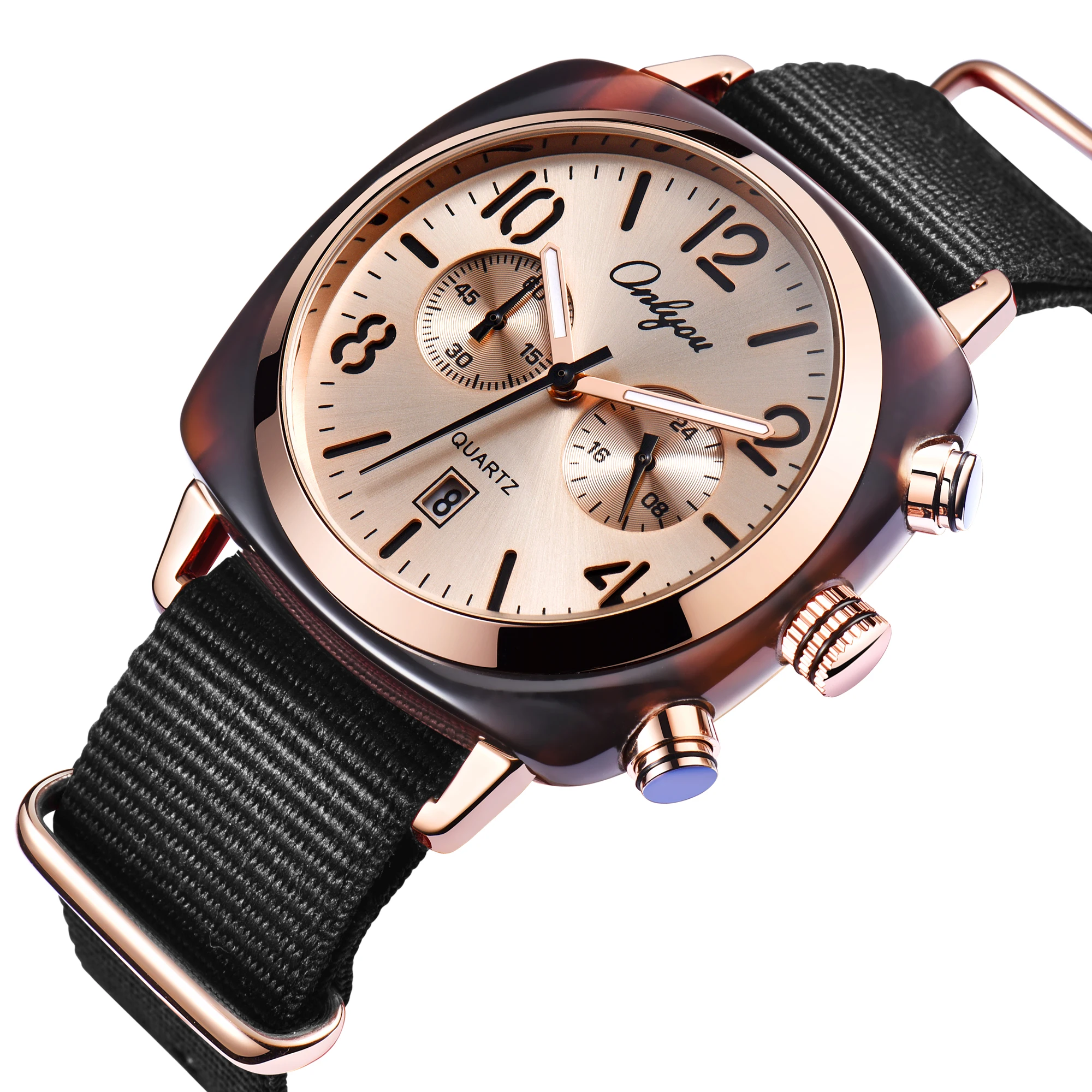 Onlyou Unique design manufacturers nylon customize square watches Quartz Watches for unisex 510020