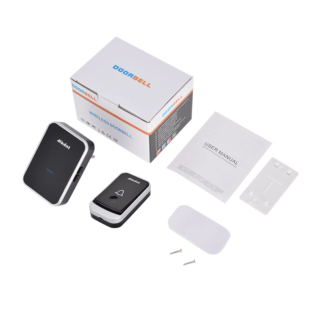 Q193193-BS Wireless Outdoor Doorbell Waterproof Wireless Battery Required Wireless Door Bell