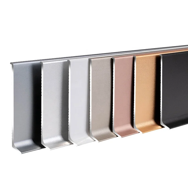 Customized Waterproof Aluminum Baseboard 40mm 60mm 80mm 100mm Skirting Board