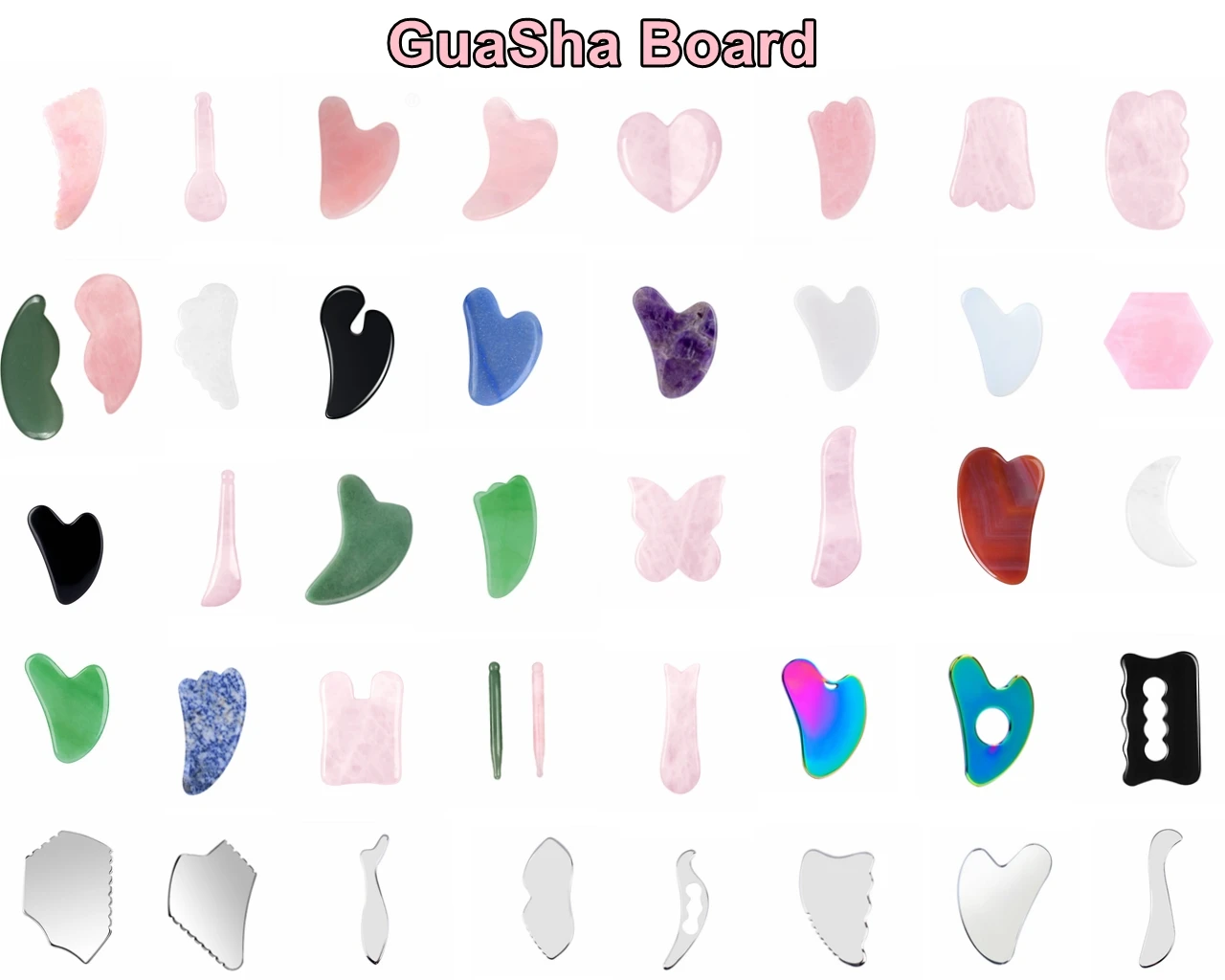 skin lifting board cold face massager tool premium 304 stainless steel gua sha metal stainless steel guasha board