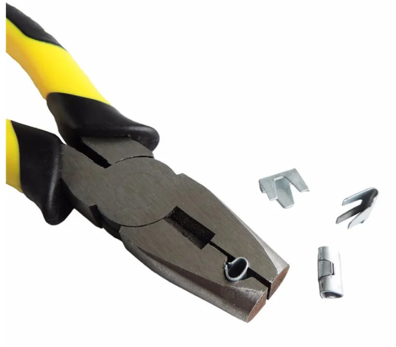 Wire Quail Cage Clips Pet Cage Fixed Metal Clips Pet Cage Building Clips Pliers Crimper Tool for Chicken Pigeon