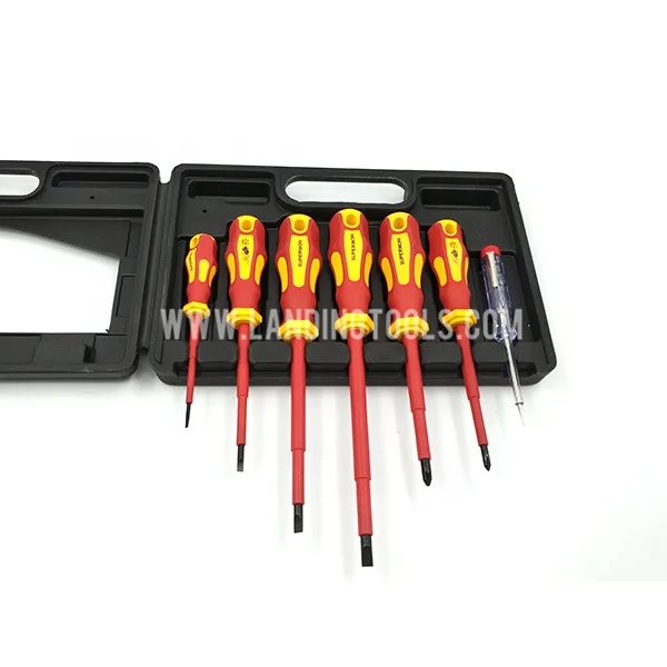 7 in 1 pocket insulated screwdriver set , electrical screwdriver set