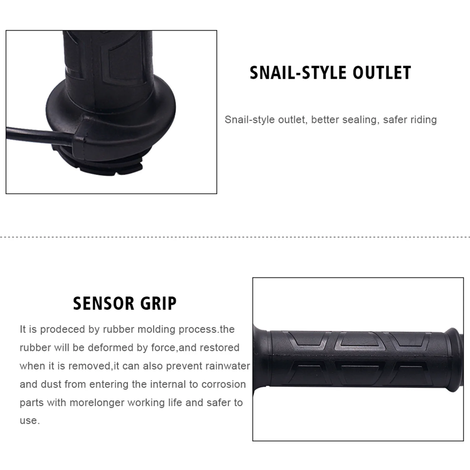 Motorcycle electric heated handlebars 12V multi-speed temperature adjustable grip heating black electric bicycle accessories