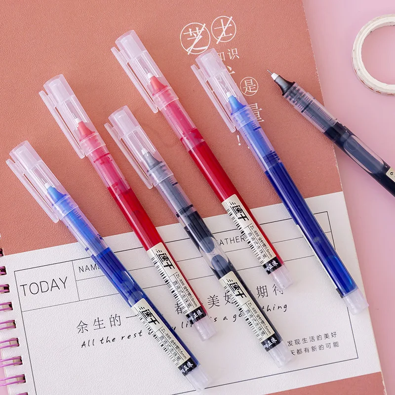 Hot selling promotional cheap 3 color  plastic students exam liquid gel pen