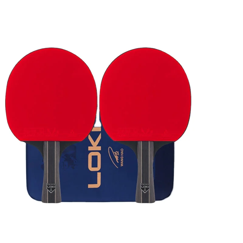 Hot Sales Pingpong and Balls Black Red Bats OEM Customized Wood Rubber Table Tennis Set