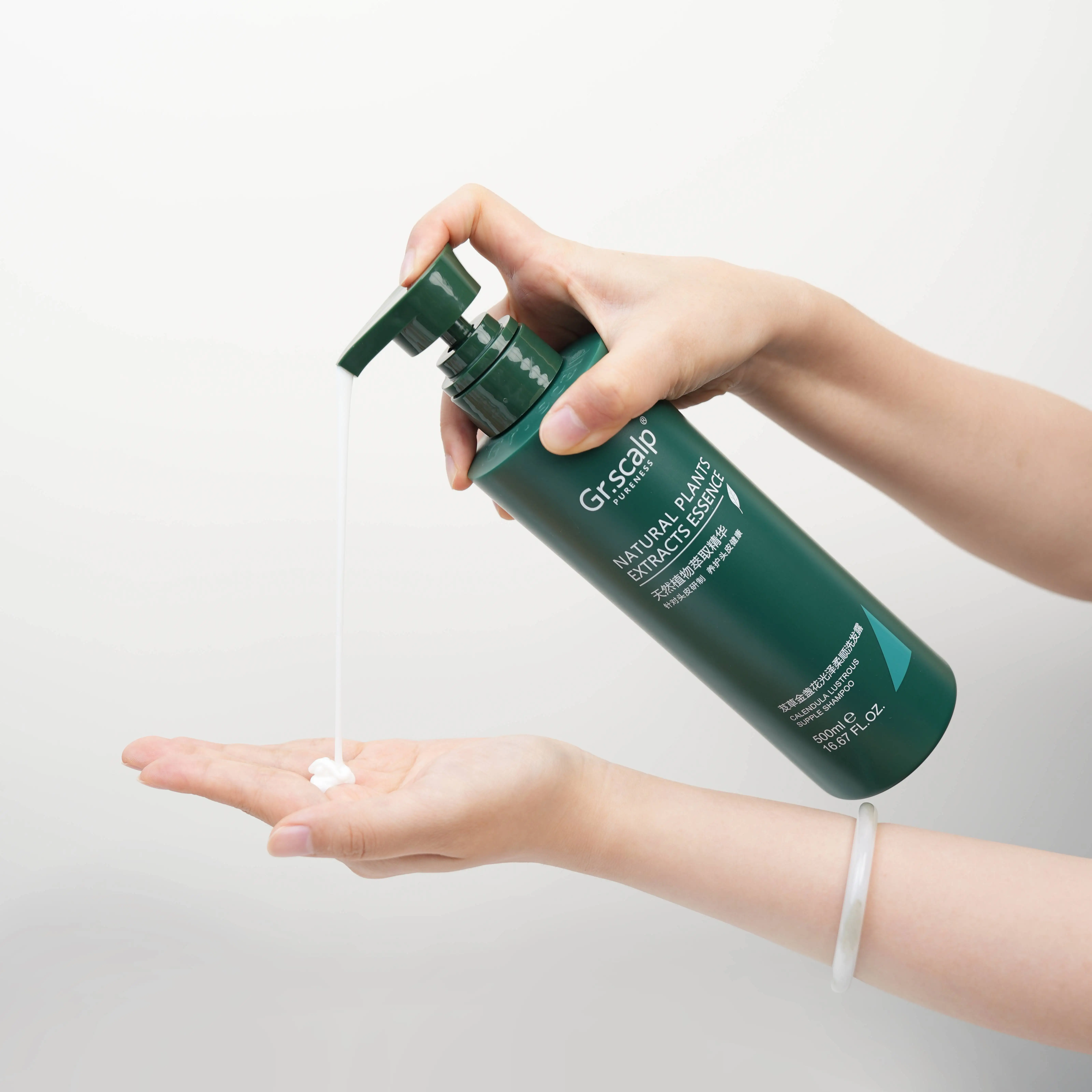 New customized 500ml hair smoothing fluffy calendula lustrous supple shampoo for dry hair