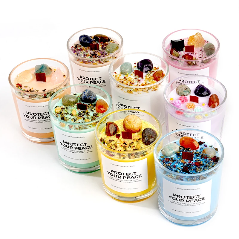 Customized Scented Candle Christmas Logo Label Private Label Packaging Candles Luxury Private Label Scented Gift Sets With Logo