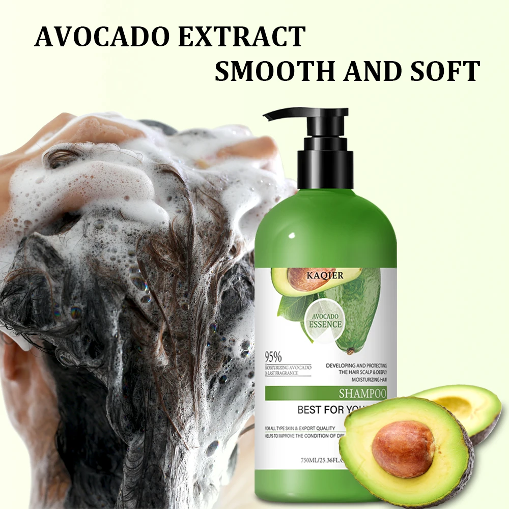 Collagen Avocado Oil Hair Care Treatment Set Moisturizing Anti-Dandruff Shampoo Conditioner Adults Vegan Ginger Daily Use Cream
