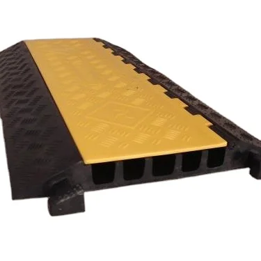 Hose Protector Ramps for Wire/Hose/Pipe Hider Driveway 1/2/3/4/5 Channels Rubber Cable Protector