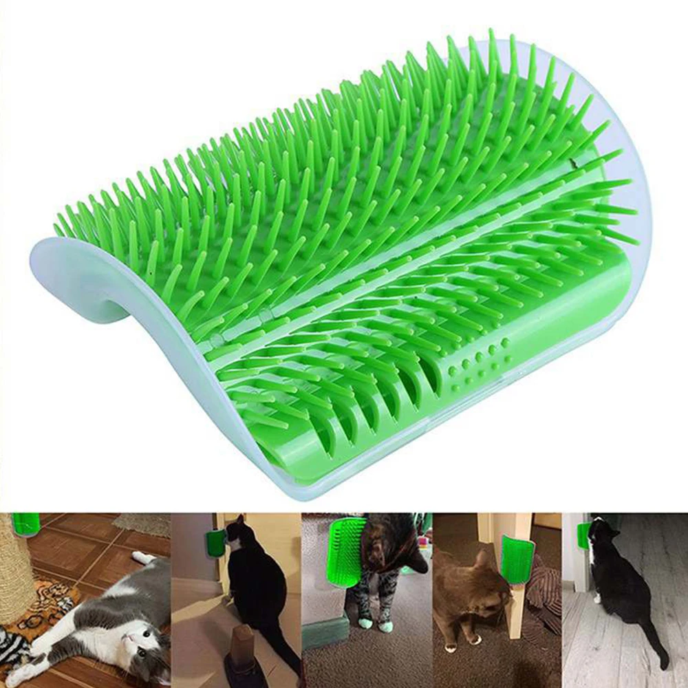 Grooming Tool Hair Removal Massage Comb Interactive Toys wall mounted pet cat wall scratcher