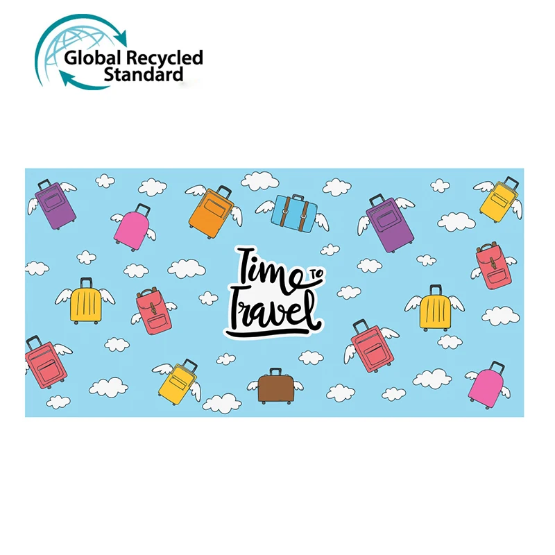 RPET Recycled Fabric Quick-drying Printing Beach Towel Customized Microfiber Towel Beach Towel