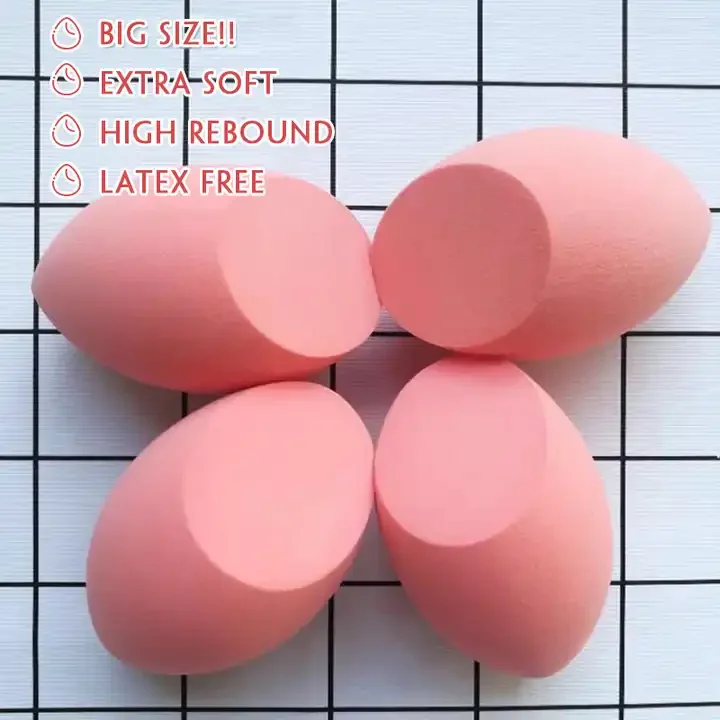 Good Quality Giant Cosmetic Egg Pink Beauty Tools Waterdrop Makeup Sponge Huge Oblique Cut Makeup Artists Sponge Blender