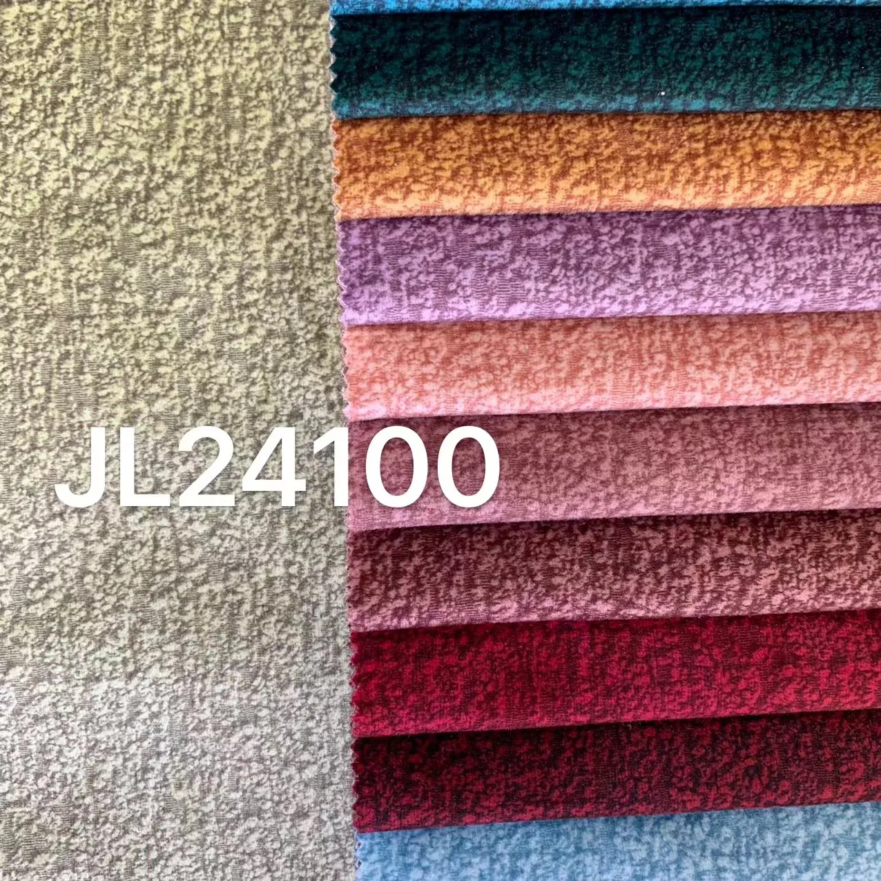 JL24100--SASSY 100% Polyester Waterproof hometextile Printed holland velour sofa fabric holland velvet fabrics