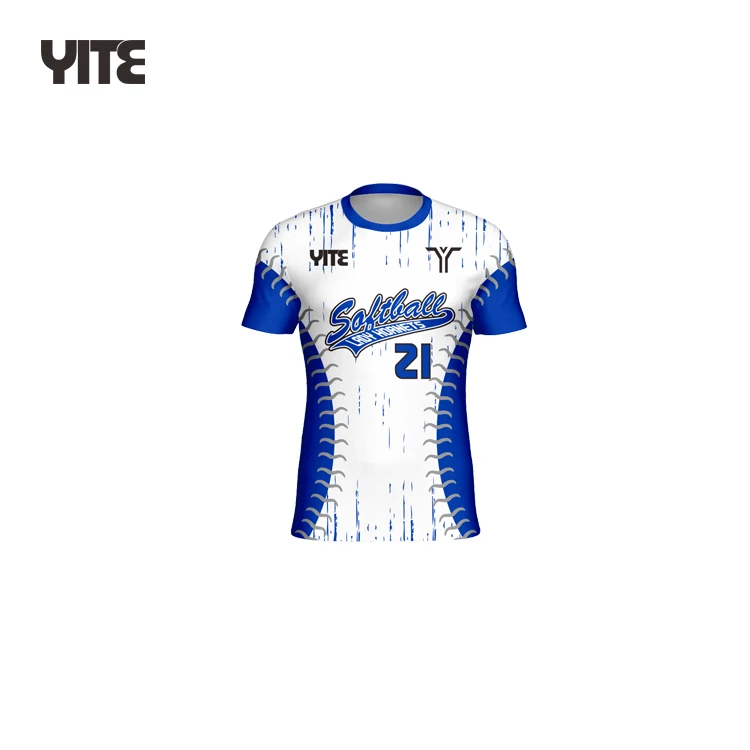 Wholesale Custom Fashion logo Softball jersey 100% polyester Softball uniforms sublimated softball jerseys