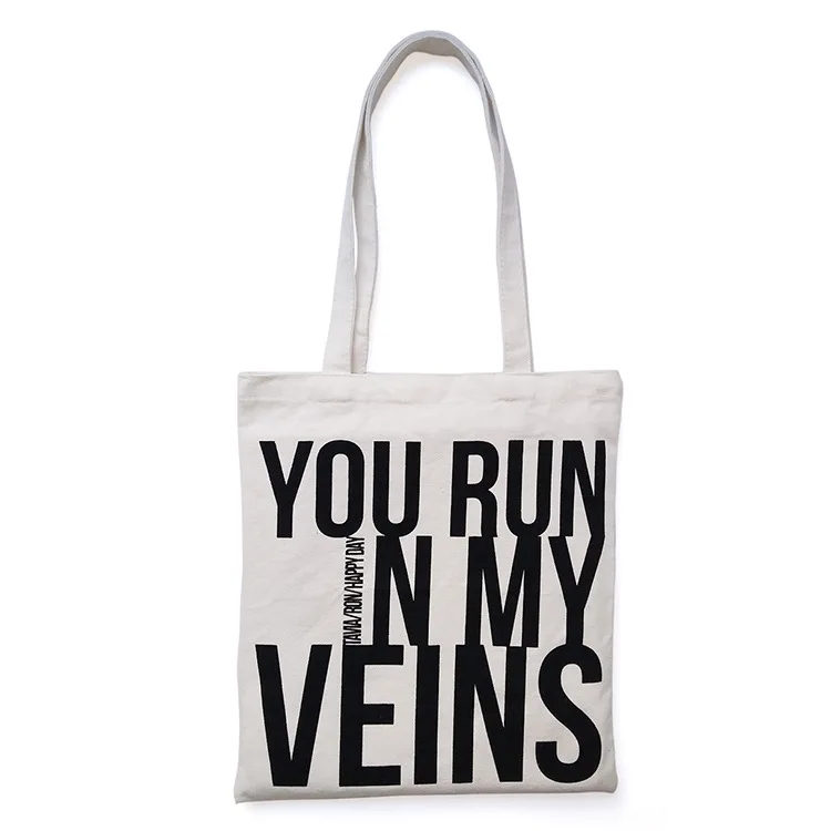 Custom Logo Large Gentle Women Gift Weekends Canvas Cotton Shopping Tote Bag with Magnetic Button