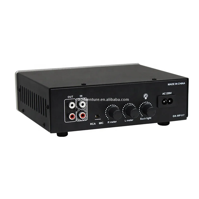 Turntable vinyl record player amplifier MIC line Double Analog VU Meter