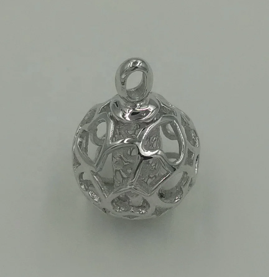 The one and only hollow spheres design 925 sterling silver cremation ash urn pendant ball necklace for ashes