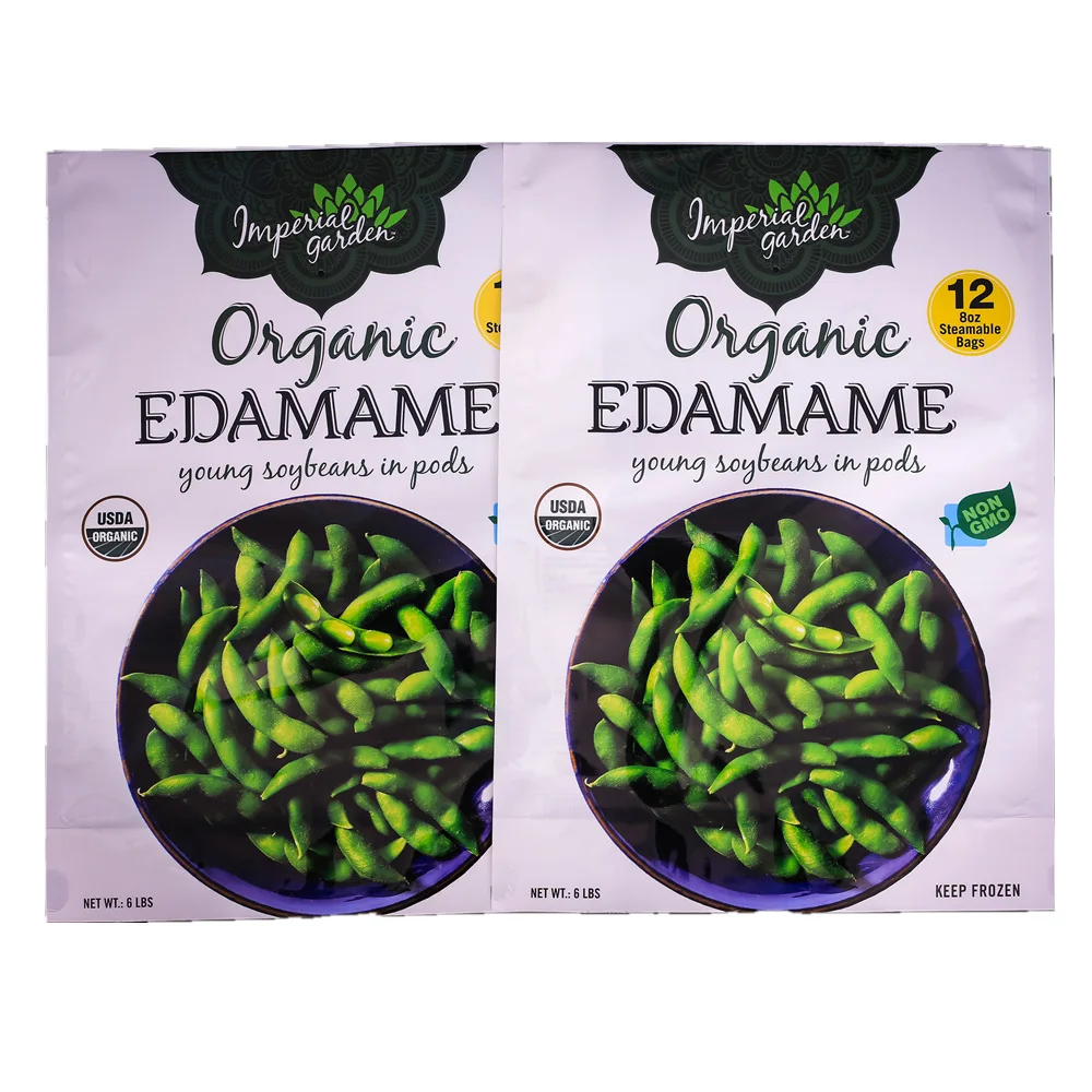 Frozen Sweet Pea Sweet Corn Kernel Packaging Design Three-Sided Seal Color Printing Self-Supporting Plastic Bag