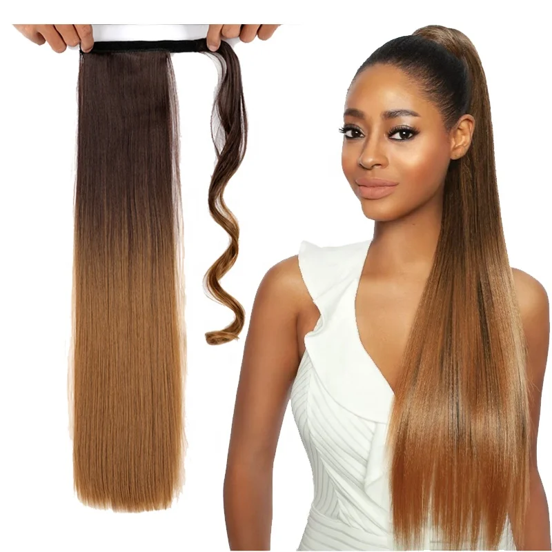 Hot Selling Straight Clip In Ponytail Hair Extensions Synthetic Hair Pony Tail Hairpieces Synthetic Hair Ponytail