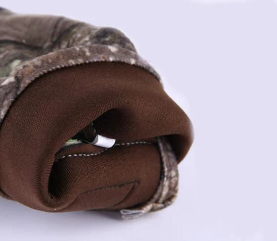 Nylon Diving Cloth Cuffs Camouflage Fishing Anti Splash Warm Autumn Finger Leakage Gloves Hunting Gloves