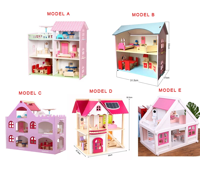Индивидуальные детские ролевые игрушки, Обучающие деревянные детские куклы «сделай сам», большой деревянный кукольный домик
