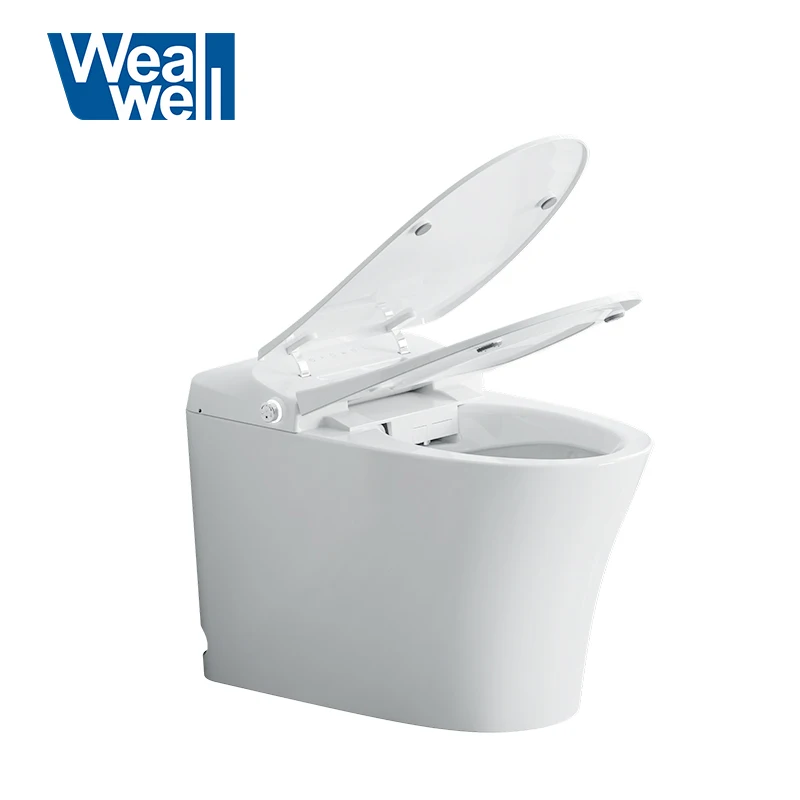 Watermark Certification Indicator Light Foot Sensor Flush Instant Heating Wash Water Wall Faced Smart Toilet