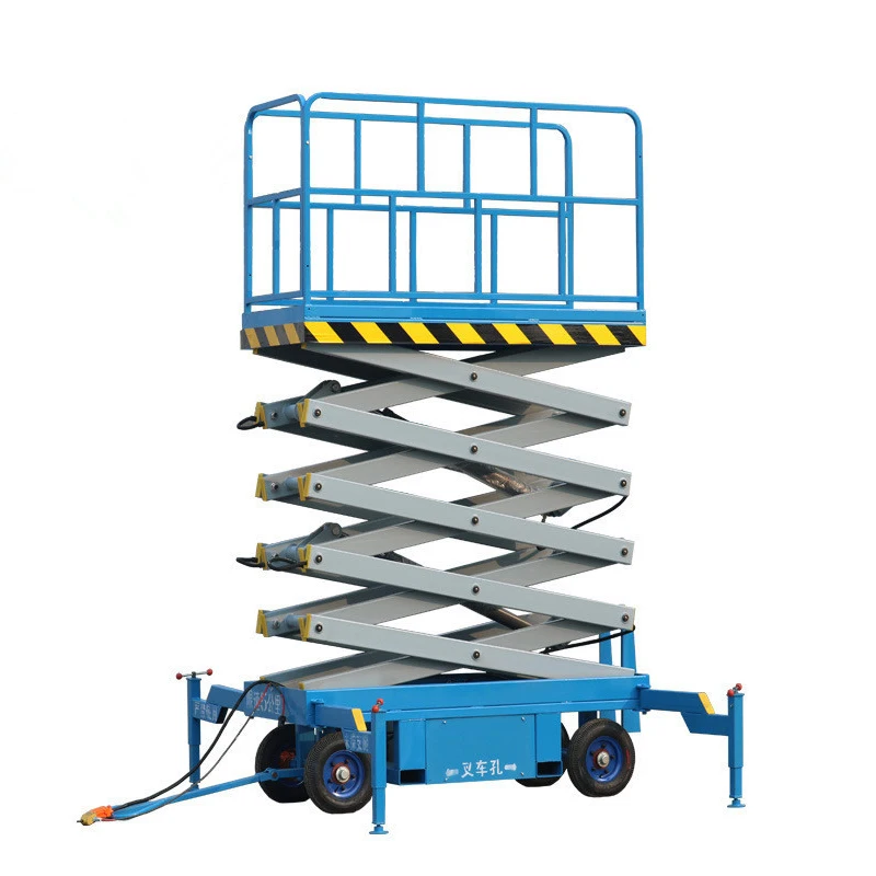 New type Capacity 500kg Electric Hydraulic Battery Powered Mobile Platform Scissor Lift