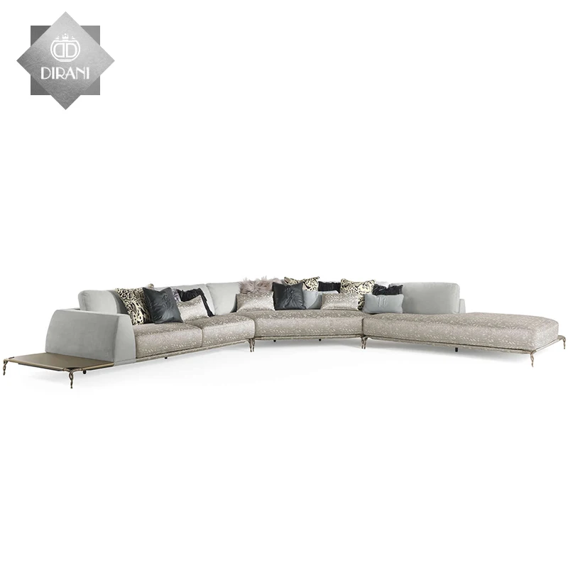 simple Nordic living room Malaysia wood leg leather sofa sets furniture design royal L shape 6 seater sofa set for living room