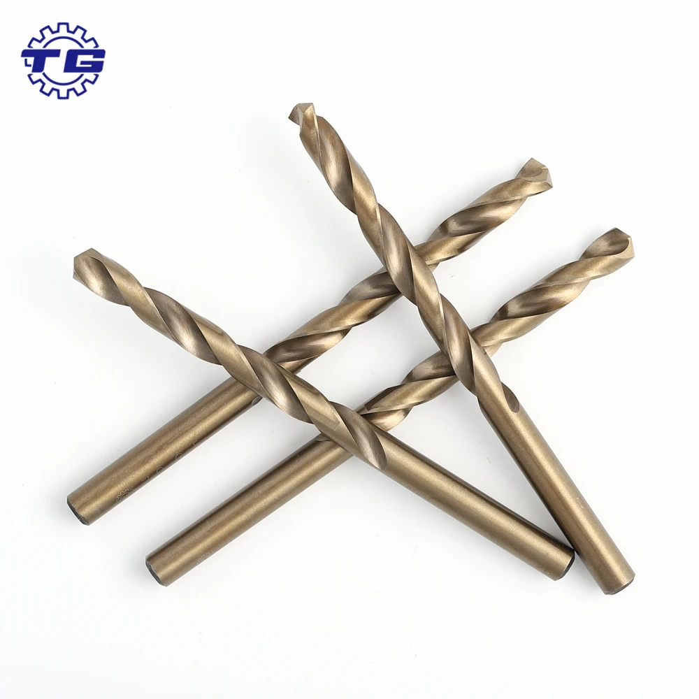 Tiangong 10pcs 13.0mm Din338 fully ground HSS drill bits cobalted cobalt twist drill bit for metal drill