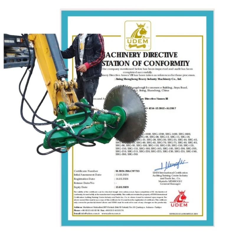 Promotion!! log saw attachment tree saw attachment excavator hydraulic wood cutting saw machines