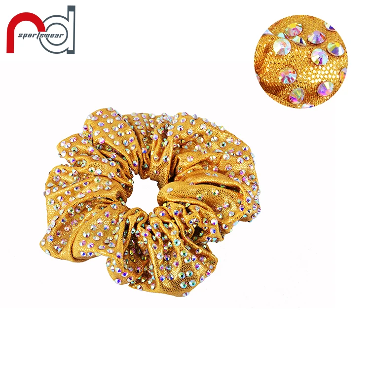 Popular silk hair scrunchies fabric hair accessories solid color girl satin hair scrunchies