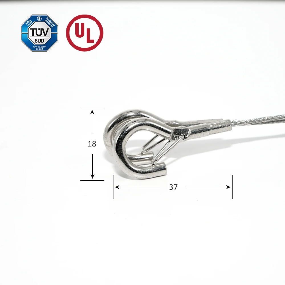 High Quality Steel Cable With Spring Hook for Hanging 1.5MM Skipping Rope Suspension Kit
