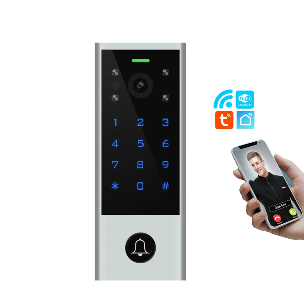 Touch Screen Tuya IP Intercom Video Door Phone Apartment Wired Video Intercom System for Outdoor