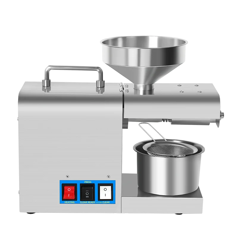 Economical household stainless steel oil press machine automatic oil press wholesale and retail export