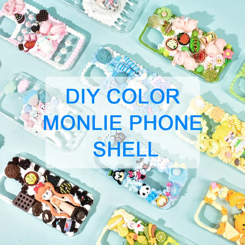 Accept Custom color cream glue icing clay glue slime whipped simulation cream DIY decoration kit for phone case