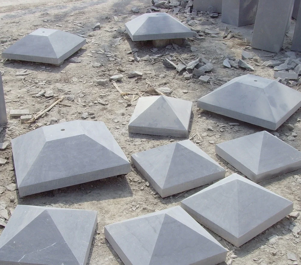 Traditional Design Blue Limestone Wall Caps Classic bluestone Pier Caps Covered on Wall