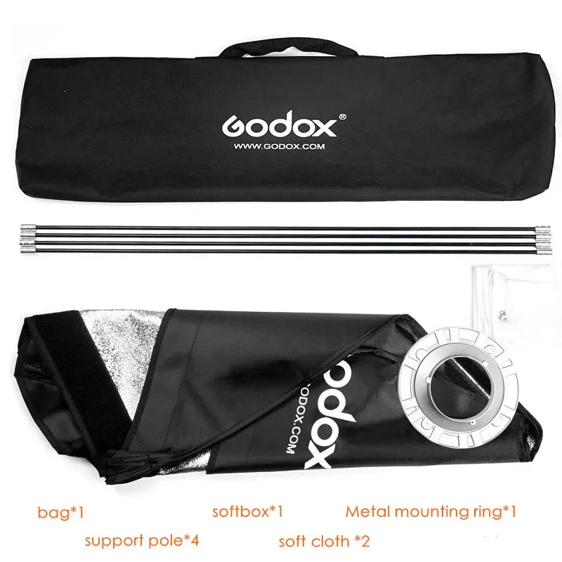 Софтбокс Godox 60 см * 90 Bowens Mount soфтbox Speedlite Studio Strobe Flash Photo светоотражающий диффузор для GODOX studio
