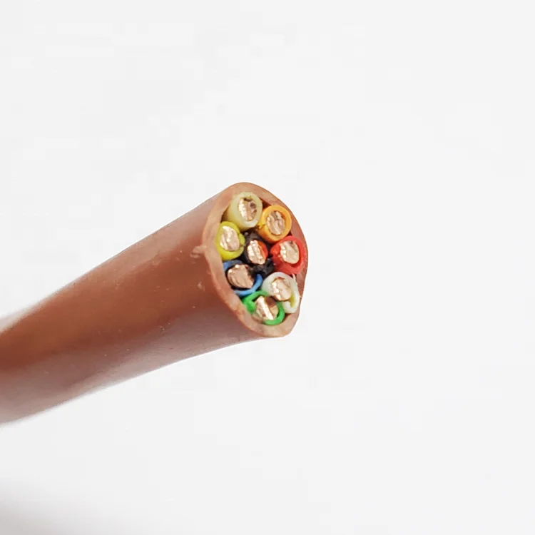 18AWG 8C - Brown PVC jacket LVT Thermostat Wire  - Solid Copper 18 Gauge cable - CL2 CMR Riser Rated (CL3)  CSA type