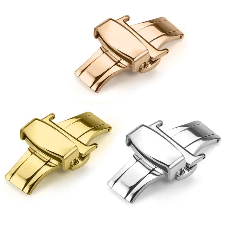 Watch Buckle Parts 316L Stainless Steel Watch Clasp Butterfly Deployment Buckle Clasp