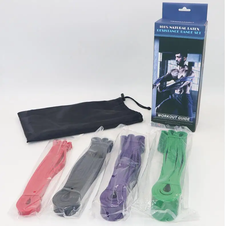 Лидер продаж на Amazon, набор из 4 тренировок с использованием погружных лент для силовых упражнений