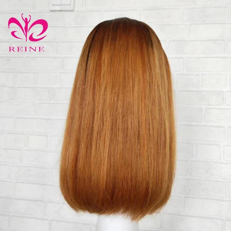 Short Bob Ombre 1b/30 Color 13*4 Lace Front Middle Ratio 8/10/12/14 inch Vietnamese Human Hair Wig Pre-Plucked Wigs