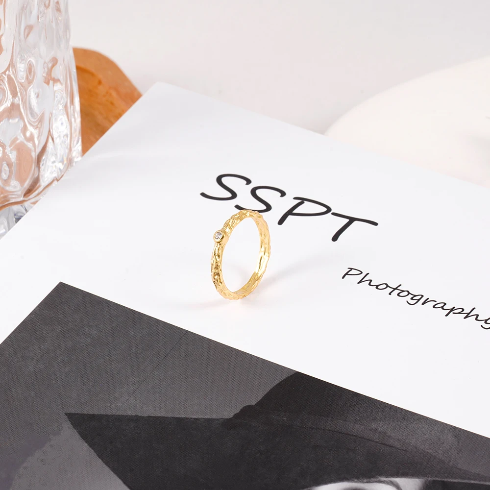 Cheapest Price 925 Sterling Silver 18k Gold Plated Jewelry Moissanite Engagement Ring For Women