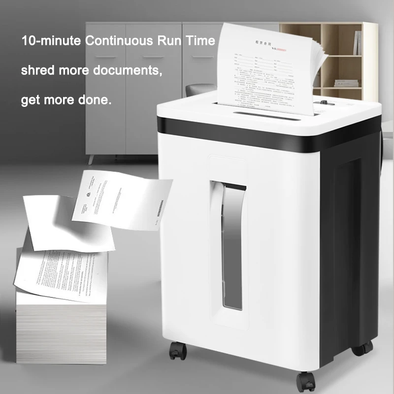 P5 2*13mm Paper Shredder 8 Sheets A4 Paper CD Cards Pull-out Basket Electric Small Micro Cut Shredder For Office Use