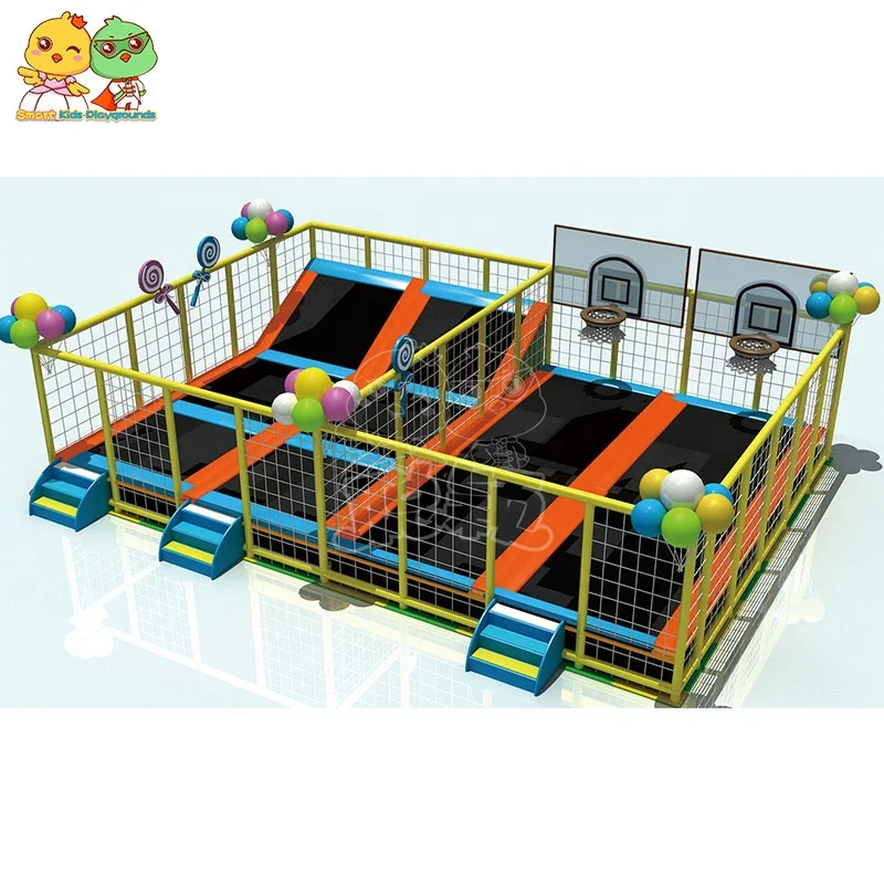
Design indoor trampoline park equipment ninja gymnastic trampoline for adults 
