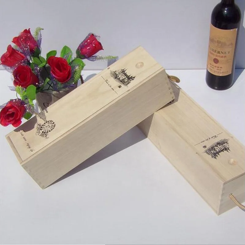 High Quality Control wooden wine gift box wood wine boxes for sale red wine woden box with logo