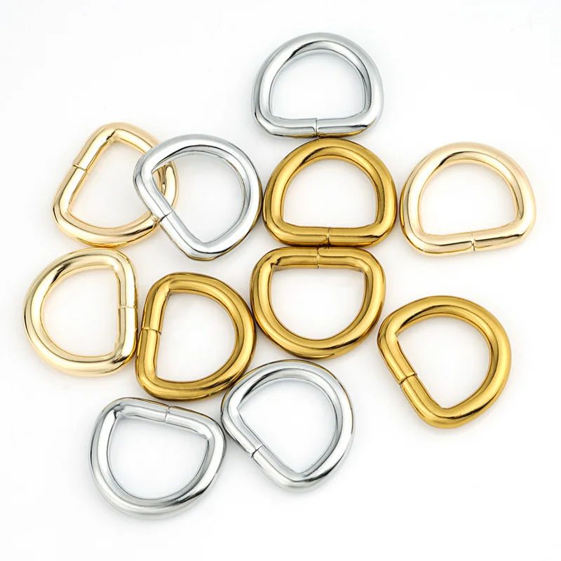 Wholesale Pet Supplies DIY Accessories Colorful Metal D Ring 9 Colors D-Shaped Buckle 16mm D Metal Ring for Dog Collar