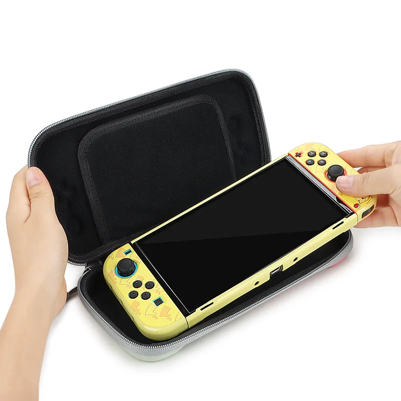 Hard Shell Pouch Game Carry Case with Pockets for Nintendo Switch and OLED Console